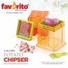 Classic Transparent Potato Chips Maker 2 Blade French Fries Cutters Multicolor
