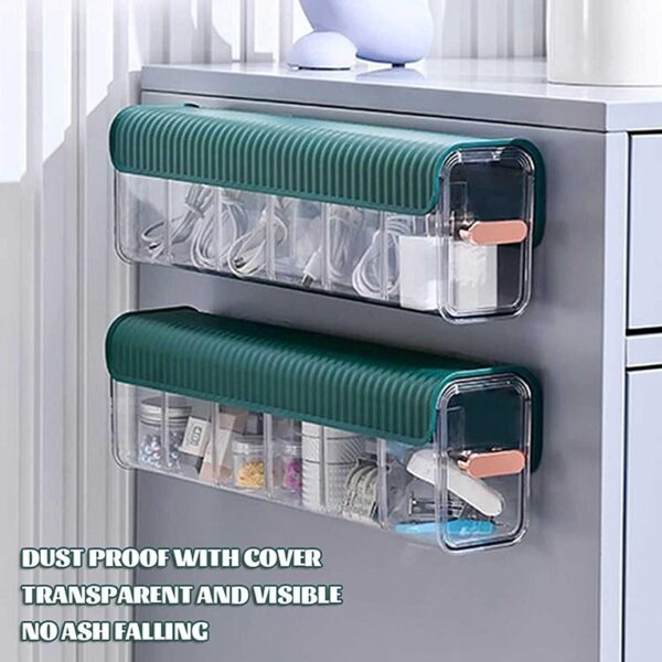 Wall Hanging Transparent Underwear Panties Storage Box (Pack of 2)