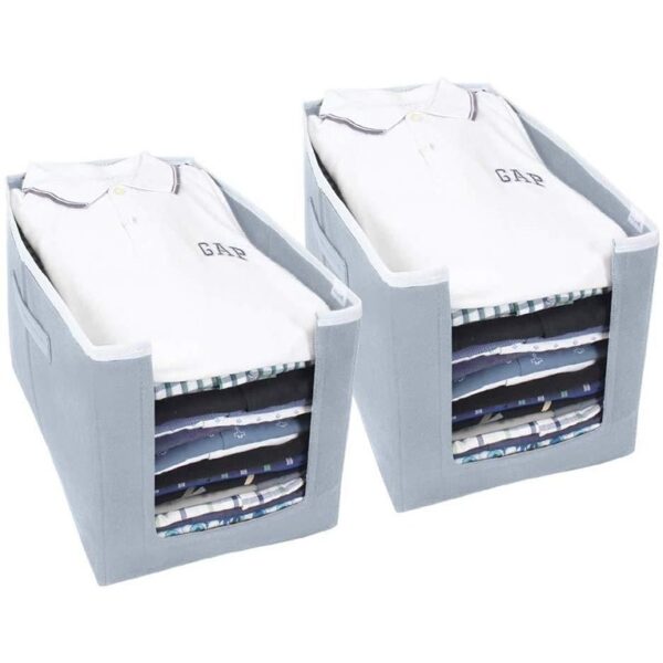 Cloth Organizer Non Woven Foldable Cloth-Organizer (Pack of 2)