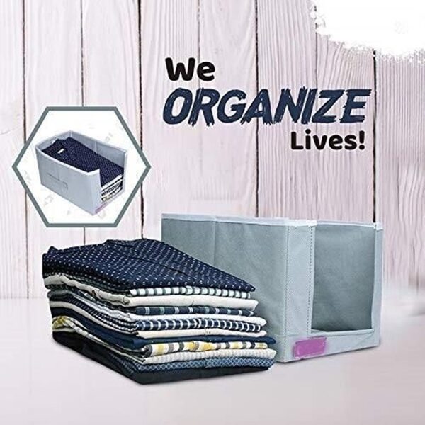 Cloth Organizer Non Woven Foldable Cloth Organizer (Pack of 2) (STY-847761) - Image 5