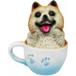 For Gift Cute Dog in Mug Decorative Statue