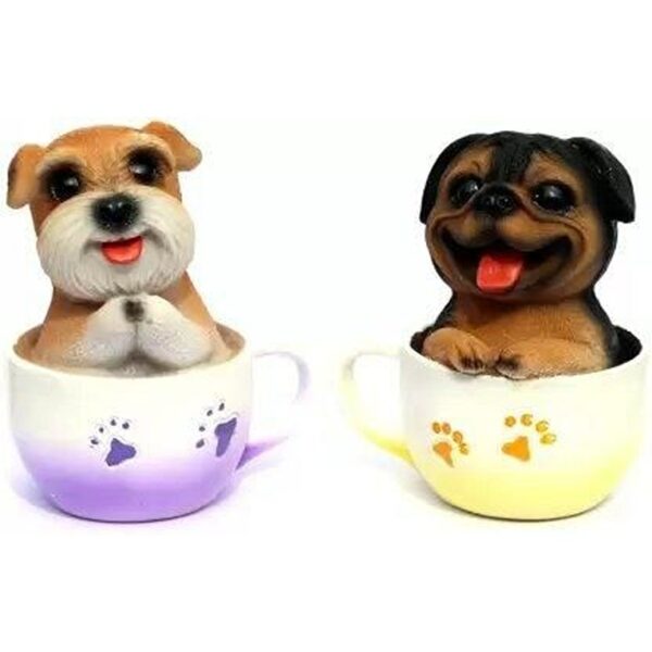 Cute Dog in Mug Decorative Statue