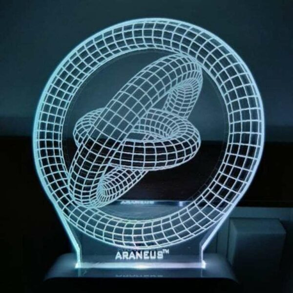 Double Ring LED Night Lamp 3D Illusion
