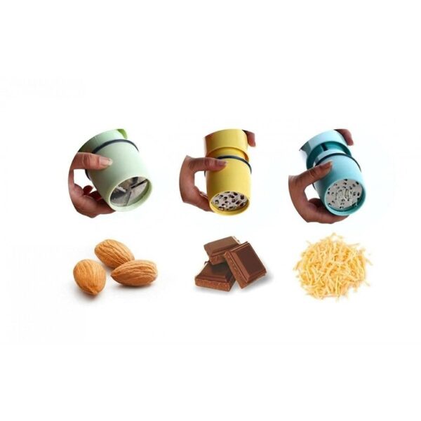 Dry Fruits Cutter-3 in 1 Plastic Dry Fruit and Paper Mill Grinder Slicer, Chocolate Cutter (STY-1998227) - Image 2