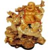 Feng Shui Laughing Buddha on Dragon Showpiece