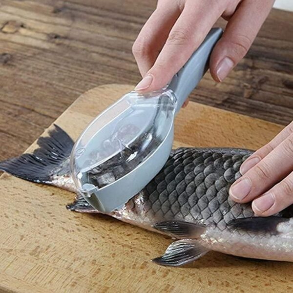 Fish Scale Scraper - Fish Scaler Sawtooth Scale Descaler Scraper Cleaner Fish Scales Brush Shaver Remover Scale Knife (STY-2208356)