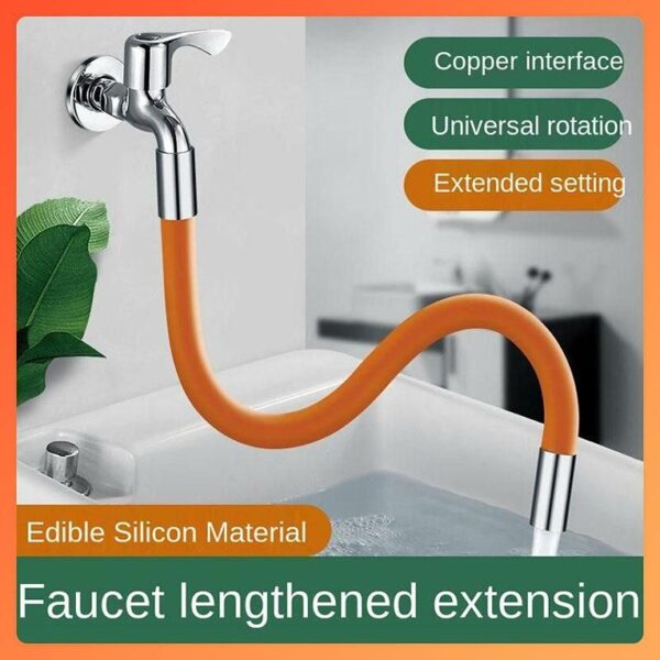 360 Degree Flexible Faucet Extension Hose Silicone Tube - Image 3