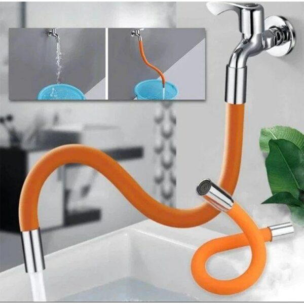 360 Degree Flexible Faucet Extension Hose Silicone Tube - Image 4