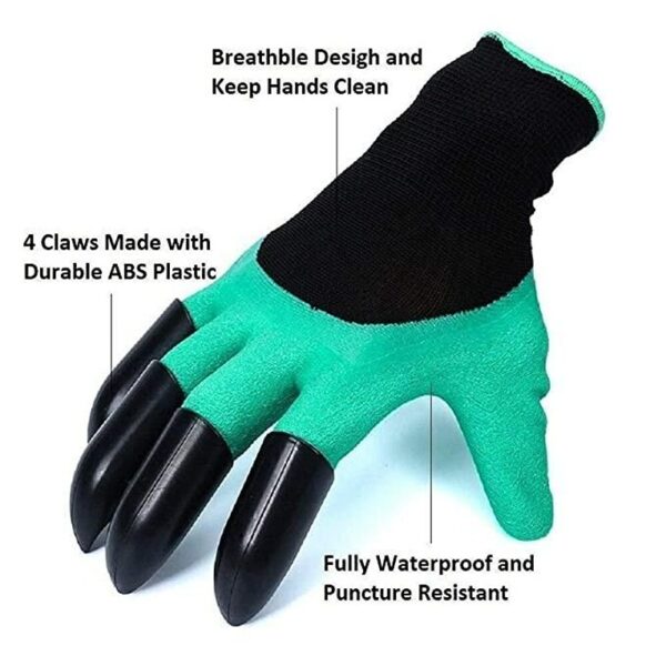 Gardening Gloves with Right Hand Fingertips ABS Claws (KDB-2321213) - Image 5