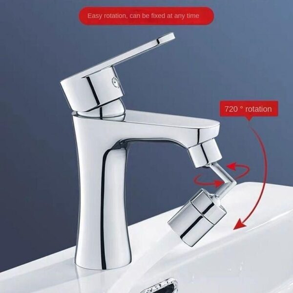 Faucet Sprayer Head 720° Rotatable Splash Filter Flexible Bathroom Tap Extender (KDB-2320721) - Image 3