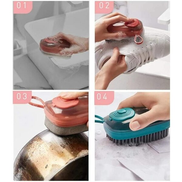 Liquid Cleaning Brush - Automatic Cleanser Cleaning Multipurpose Shoe Pressing Household Creative Soft Bristled (KDB-2247136) - Image 4