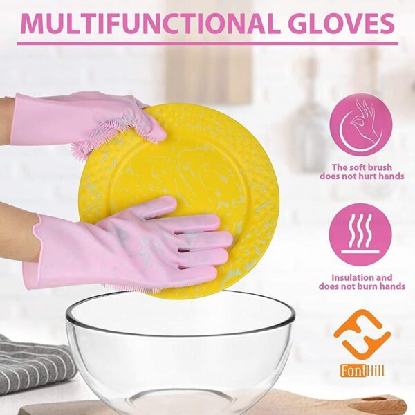 Magic Silicone Dish Washing Gloves - Image 6