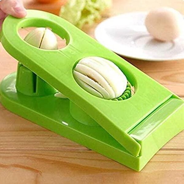 Multi Purpose 2 in1 Boiled Egg Slicer Cutter Wedger and Dicer (1Pcs)