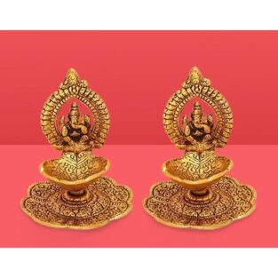 Oxide Metal Decorative Ganesh Idol Diya