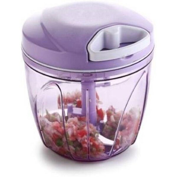 Purple Plastic 2 in 1 Handy Turbo Vegetable Chopper 900 ml