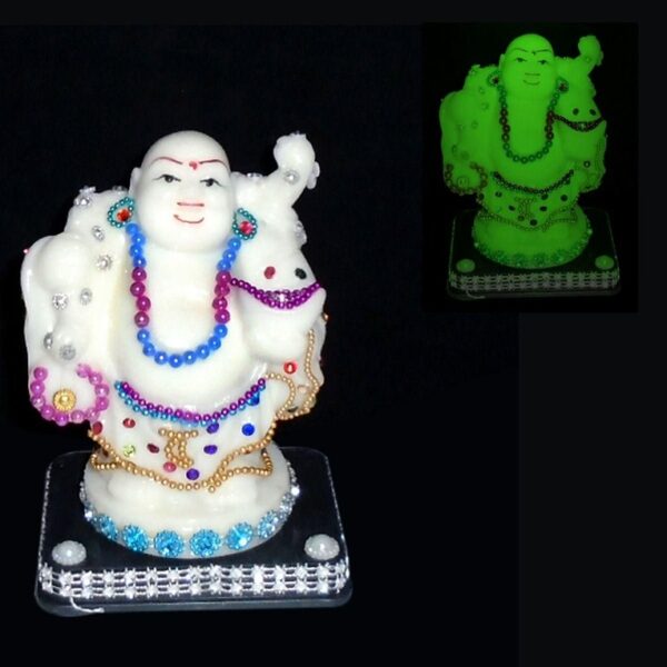 Radium Buddha Statue Showpiece