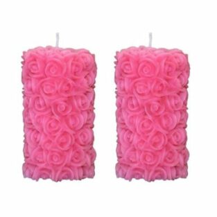 Rose Pillar Scented Candle
