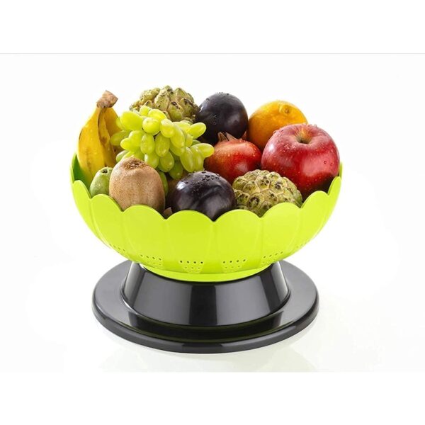 Rotating Bowl Fruit Basket Revolving Dining Table Plastic Serving Vegetable and Fruit Bowl Decorative Basket (STY-2363745) - Image 3