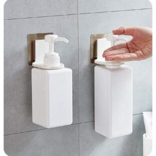 Shampoo Holder-Self Adhesive Plastic Bottle Storage Holder Hanger Bathroom with Sticker
