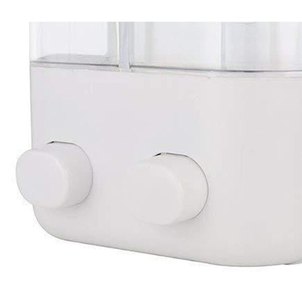 Soap Dispenser - Wall Mounted 2 In 1 Twin Head Liquid Soap Shampoo Touch Dispenser (KDB-1582062) - Image 3