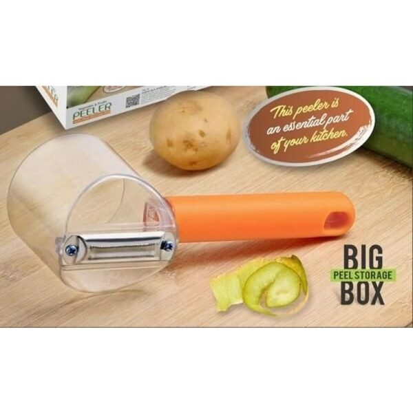 Stainless Steel Fruit & Vegetable Peeler with Storage Box, Container Straight Peeler (STY-2352945) - Image 5