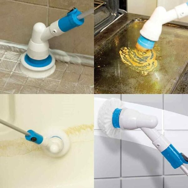 Surface Cleaner - Rotating Electric 360 Cordless Bathtub & Tile Scrubber with 3 Replaceable Cleaning Brush Heads (KDB-2303757) - Image 3