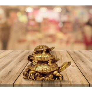 Three Tiered Turtle Tortoise Family For Home Décor - 12 cm