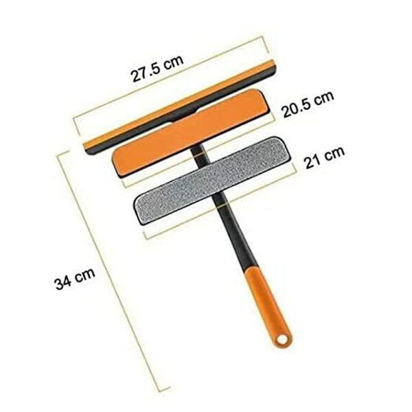 3 in 1 Plastic Easy Glass Spray Type Cleaning Brush Wiper Clean Shave Car Window Cleaner for Car Window, Mirror - Image 2