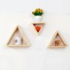 Wooden Triangle Wall Shelves