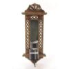 Wooden Wall Hanging Mirror Reflection Candle Holder
