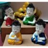 Buddha Head Set for Home Décor - Pack of 4