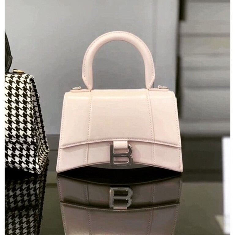 Balenciaga Handbag Hourglass Mini Baby Pink