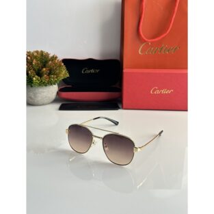 Cartier Sunglasses For Men Gold Brown