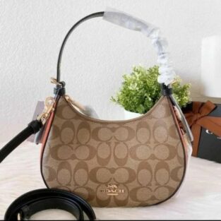 Coach Kleo Hobo Bag In Signature Canvas Bag For Ladies