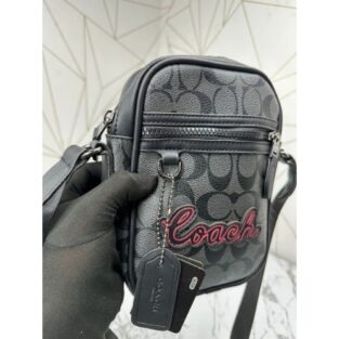 Coach Messenger Bag With Dust Bag and Sling (Black)