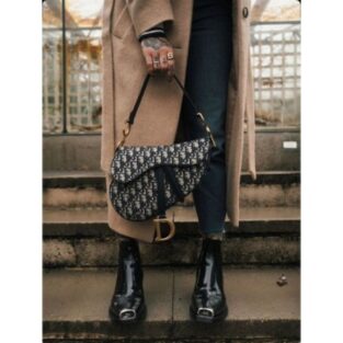 Dior Handbag Saddle Black With OG Box