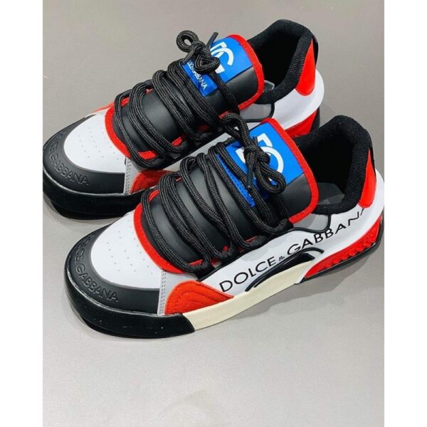 Dolce Gabbana Shoes Low Top Sneaker Portofino White Red Multi