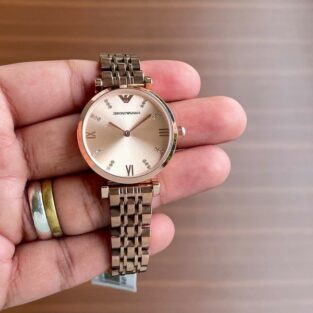 Emporio Armani Watch For Ladies Rose Gold Dial