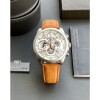 New Tag Heuer Cr 7 Watch Chronograph Brown Leather For Men