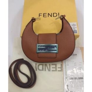 Fendi Handbag Cookei Mini Brown Bag With OG Box (S5)