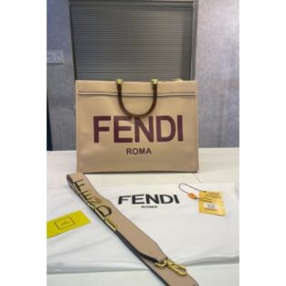 Fendi Handbag Roma Plain Ladies Trendy Leather 576