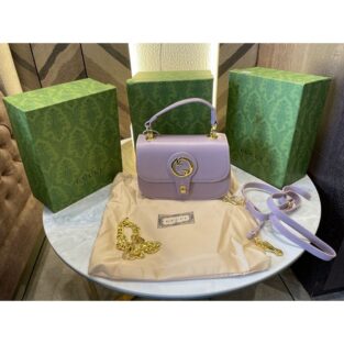 Gucci Handbag 99 Blondie Leather Purple With OG Box and Dust Bag