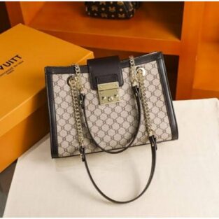 Gucci Pad Lock Shoulder Bag With Box & Dust Bag & Sling Belt