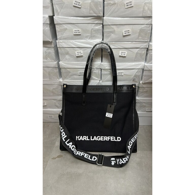 Karl Handbag Lagerfeld Casab Tote With Dust Bag (Black)