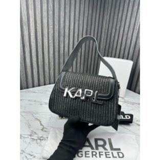 Karl Lagerfeld Gabi Handbag With OG Box and Dust Bag (Black)