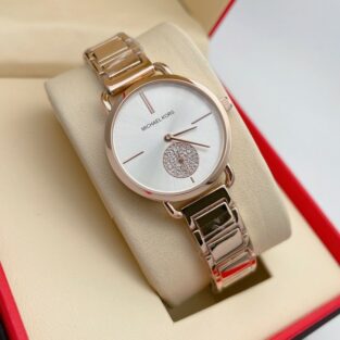Fancy Lady's Michael Kors Watch Round White Dial