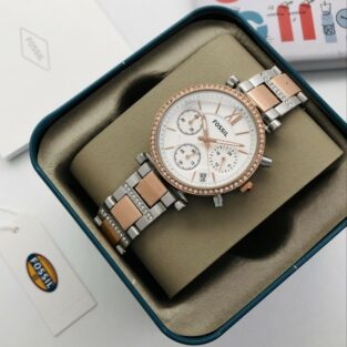 Latest Lady's Fossil Watch White Dial