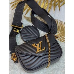 Louis Vuitton Bag New Wave Pochette Black With OG Ribbon Box 2025