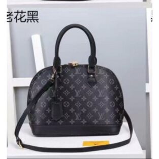 Louis Vuitton Bag alma with sling and dust bag without lock (black monogram)