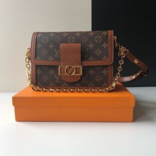 Louis Vuitton Fall Dauphine Bag With OG Box and Dust Bag (Full Brown)
